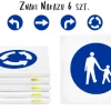Poduszki kwadratowe ekoskóra ZNAKI drogowe NAKAZU 3 cm 6 szt.