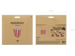 Pojemniki na Popcorn pudełka biało-czerwone 6 szt.