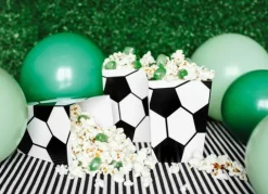 Pojemniki na Popcorn pudełka PIŁKA NOŻNA 6 szt.
