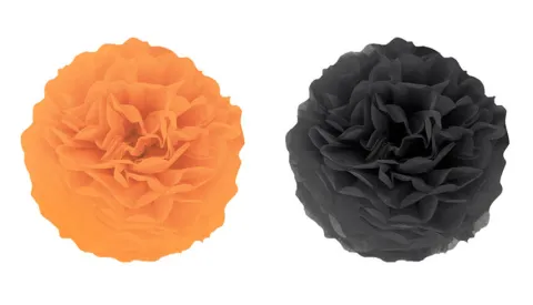 Pompon dekoracyjny bibułowy Halloween 1 szt. 35 cm
