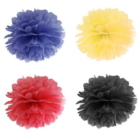 Pompon dekoracyjny bibułowy różne kolory 25 cm