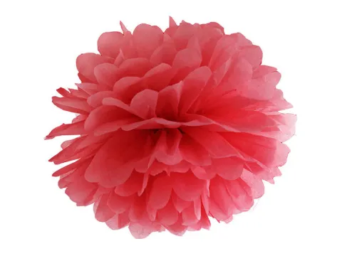 Pompon dekoracyjny bibułowy różne kolory 25 cm