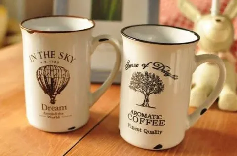 Porcelanowy kubek retro - in the sky