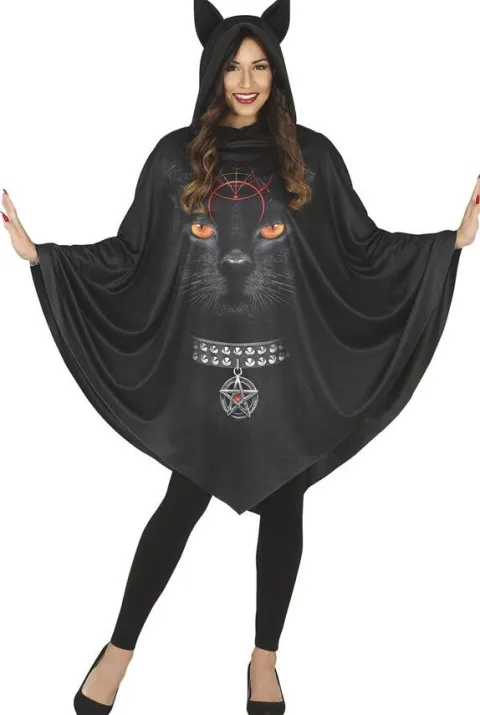Przebranie Poncho Kot Halloween dla dorosłych
