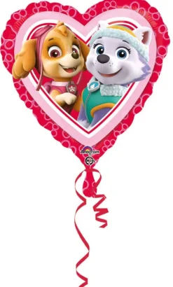 Psi Patrol Skye i Everest serce balon foliowy 18''