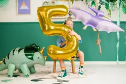 Pterodaktyl dinozaur fioletowy balon foliowy 120 cm