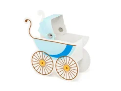 Pudełeczka WÓZECZEK Baby Shower 9,5 cm 10 szt.