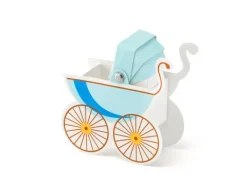 Pudełeczka WÓZECZEK Baby Shower 9,5 cm 10 szt.