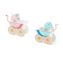 Pudełeczka WÓZECZEK Baby Shower 9,5 cm 10 szt.