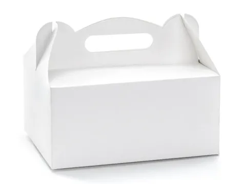Pudełka na ciasto białe gładkie 19x14x9 cm 10 szt.