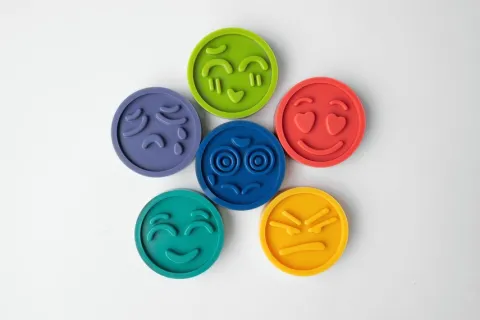 Puzzle sensoryczne Emocje 6 szt.