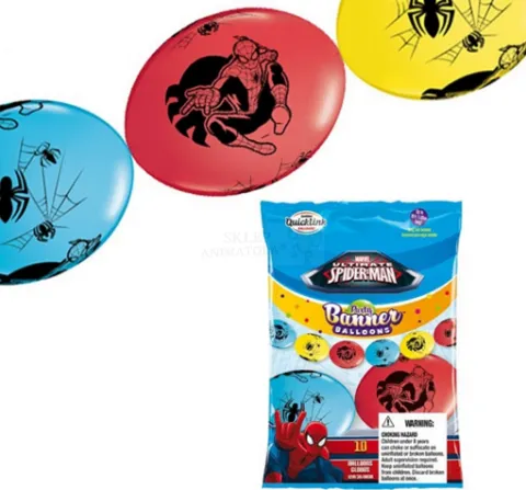 Qualatex 12 cali Spiderman 10 szt balony do girland