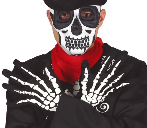 Rękawice kościotrupa szkieletor Halloween
