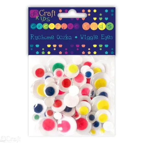 Ruchome oczka 75 szt MIX KOLOROWE