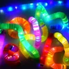 Rurki Sensoryczne ŚWIECĄCE LED zabawka edukacyjna gąsienica 12 szt.