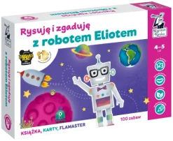 RYSUJĘ I ZGADUJĘ Z ROBOTEM ELIOTEM KSIĄŻKA KARTY KAPITAN NAUKA