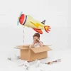 Samolot pastelowy balon foliowy 91x39 cm