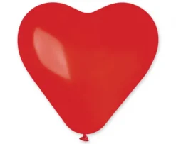 Serce czerwone balon gumowy Gemar 17" 1 szt.