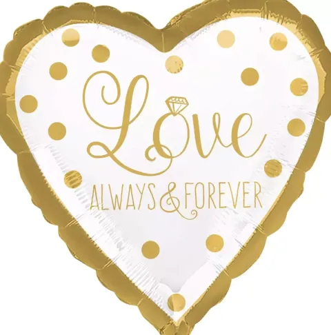 Serce Love always & forever balon foliowy 17''