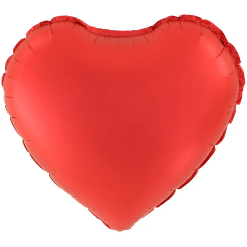 Serce satynowe matowe balon foliowy 18'' czerwone
