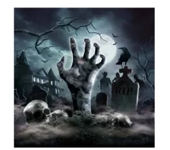 Serwetki papierowe Cmentarz HALLOWEEN 33 cm 12 szt.