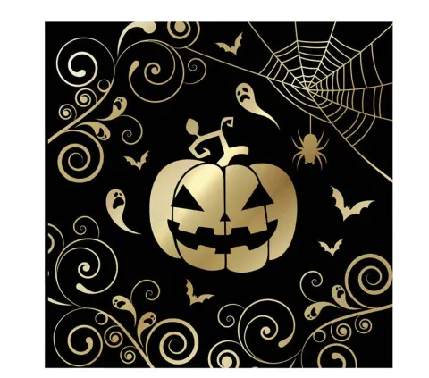 Serwetki papierowe Dynia Pajęczyny HALLOWEEN 33 cm 12 szt.
