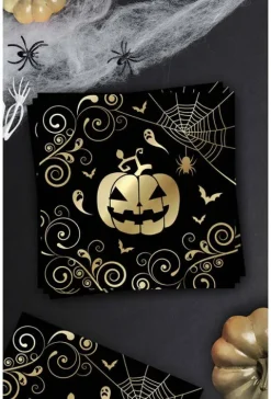 Serwetki papierowe Dynia Pajęczyny HALLOWEEN 33 cm 12 szt.