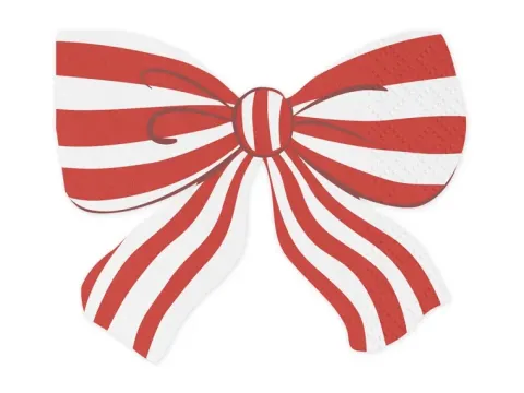 Serwetki Kokardka w paski 16x13 cm 12 szt.