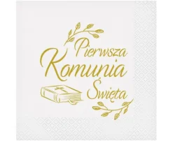 Serwetki Komunijne Pierwsza Komunia Święta (biblia) 33 x 33 cm 20 szt.