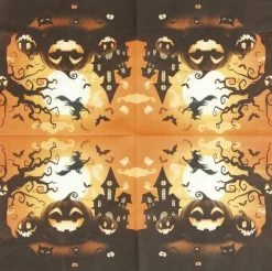 Serwetki papierowe Dynia pomarańczowe HALLOWEEN 33 cm 12 szt.