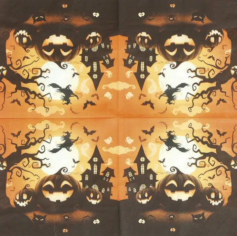 Serwetki papierowe Dynia pomarańczowe HALLOWEEN 33 cm 12 szt.