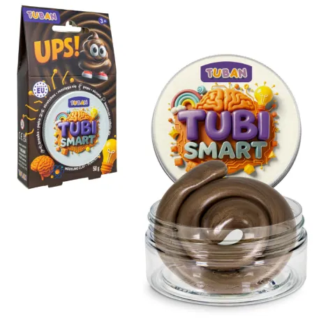 Smart plastelina TUBI - UPS - brązowa 50 g