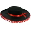 Sombrero z pomponikami kapelusz