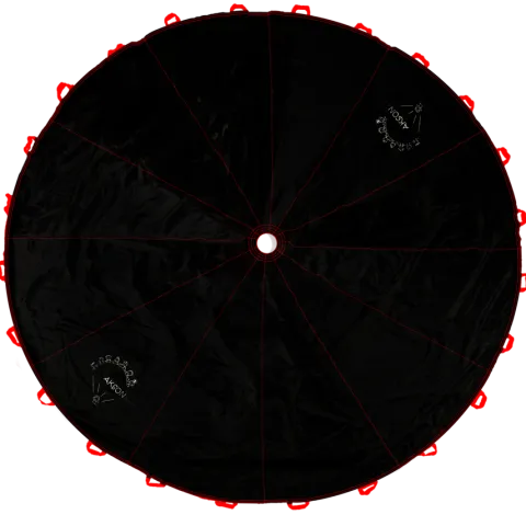 Spadochron Animacyjny Halloween 3m czerwone uchwyty