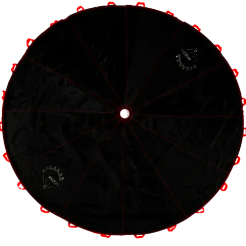 Spadochron Animacyjny Halloween 3m czerwone uchwyty