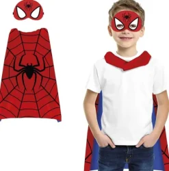 Spiderman strój dla chłopca zestaw peleryna maska