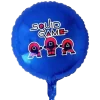 SQUID GAME balon foliowy okrągły niebieski 45 cm