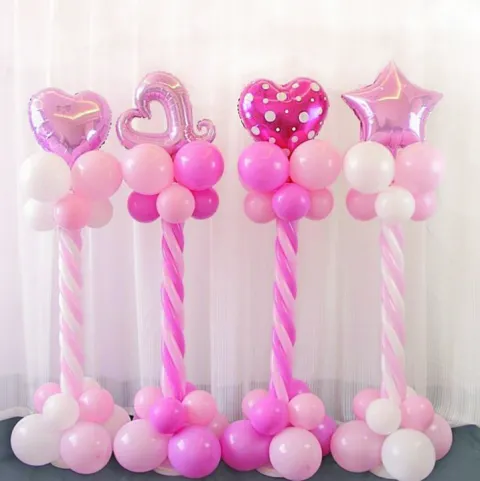 Stojak na balony Transparentny stelaż KOLUMNA 154 cm