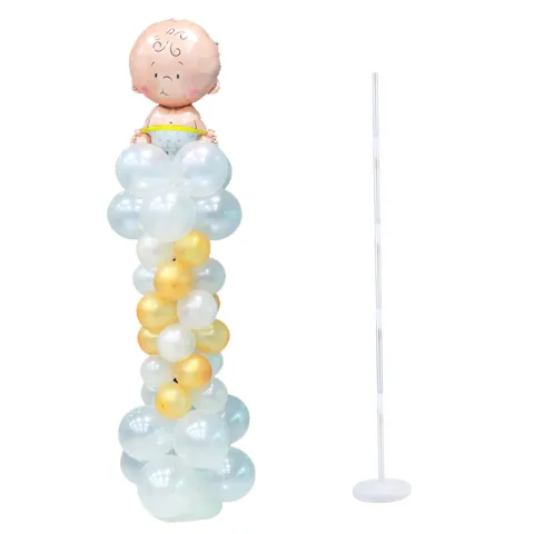 Stojak na balony Transparentny stelaż KOLUMNA 154 cm
