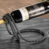 Stojak na wino SZNUR PEREŁ - CZARNY
