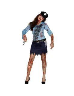 Strój dla dorosłych Policjantka Zombie