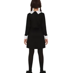 Strój dla dzieci jak Wednesday Addams sukienka