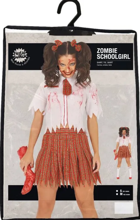 Strój dla dorosłych UCZENNICA ZOMBIE damski