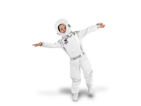 Strój dziecięcy Astronauta, biały, rozmiar 116-128 cm 5-8 lat