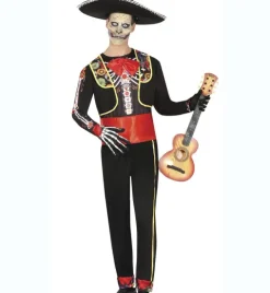 Strój męski Halloween Szkielet Kościotrup Mariachi