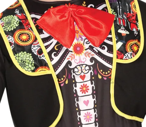 Strój męski Halloween Szkielet Kościotrup Mariachi