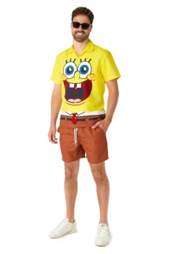 Strój męski SPONGEBOB krótki rękaw spodenki