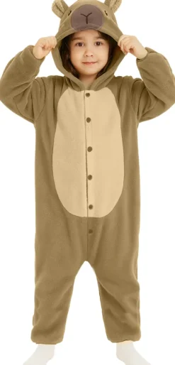 Strój onesie kigurimi Kapibara brązowa dla dzieci