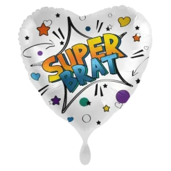 SUPER BRAT balon foliowy serce 18"