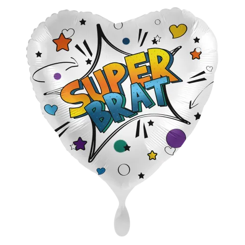 SUPER BRAT balon foliowy serce 18"